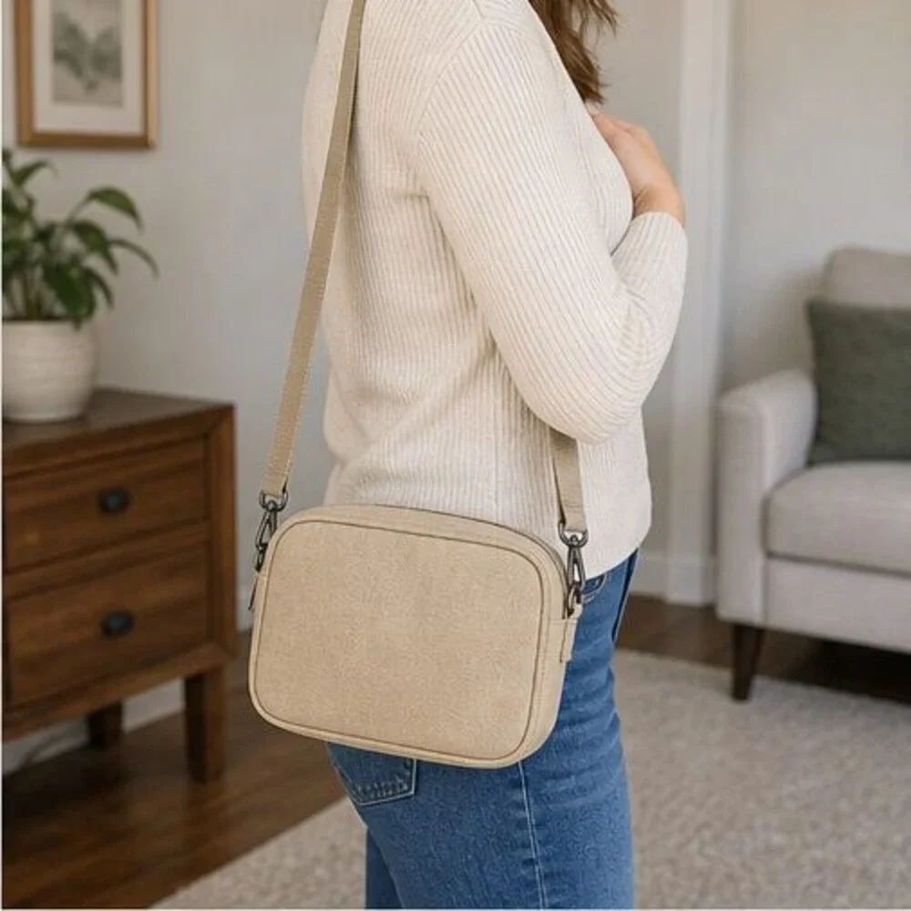 Sand Nylon Crossbody Bag